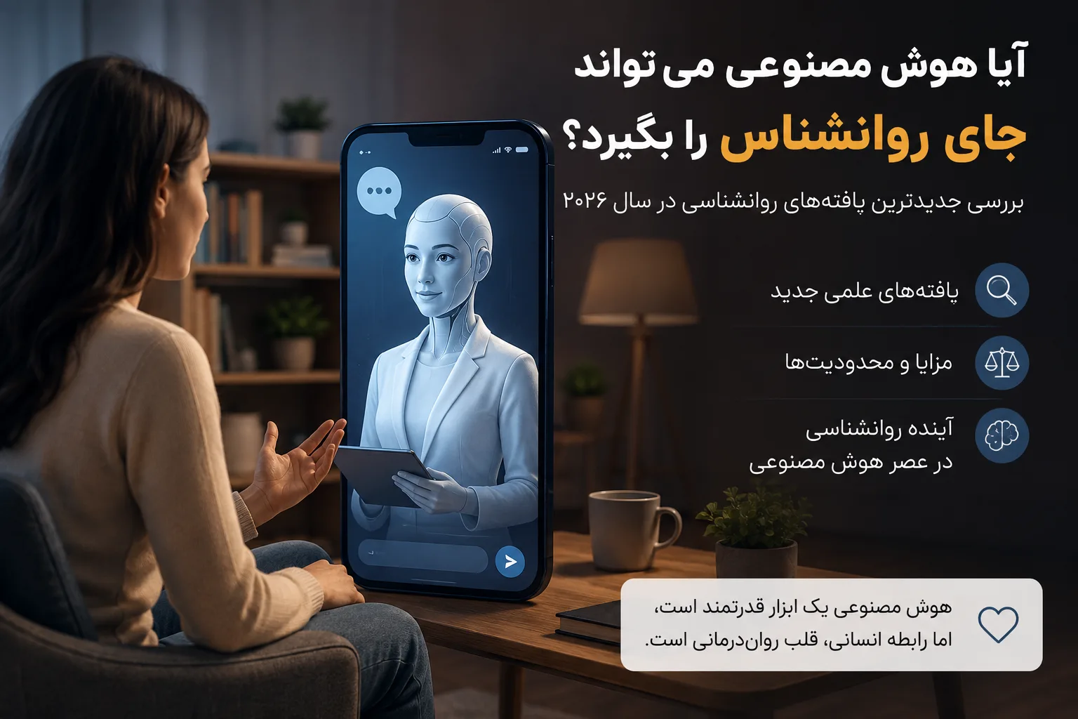 آیا هوش مصنوعی می‌تواند جای روانشناس را بگیرد؟